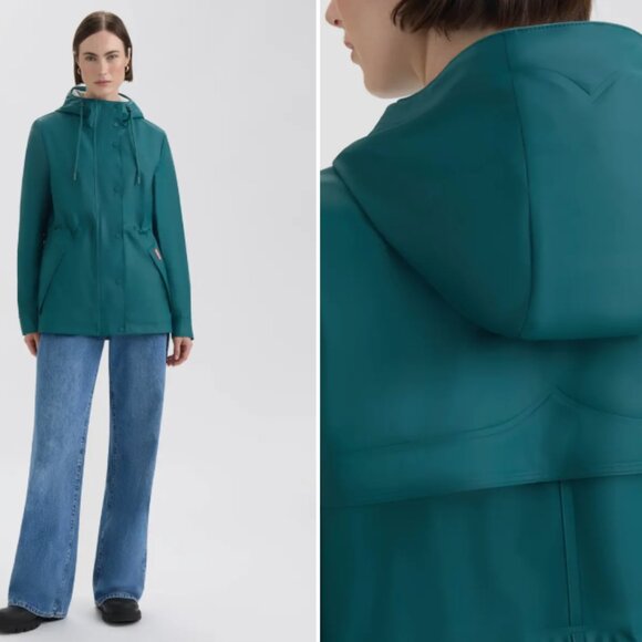 NEW HUNTER Acacia Rubberized Rain Jacket in Deep Ocean for women 825 8m4 - Picture 9 of 10